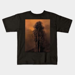 zdzislaw beksinski - Beksinski Trees Kids T-Shirt